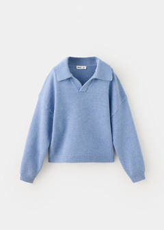 Polo neck sweater — Blue 3