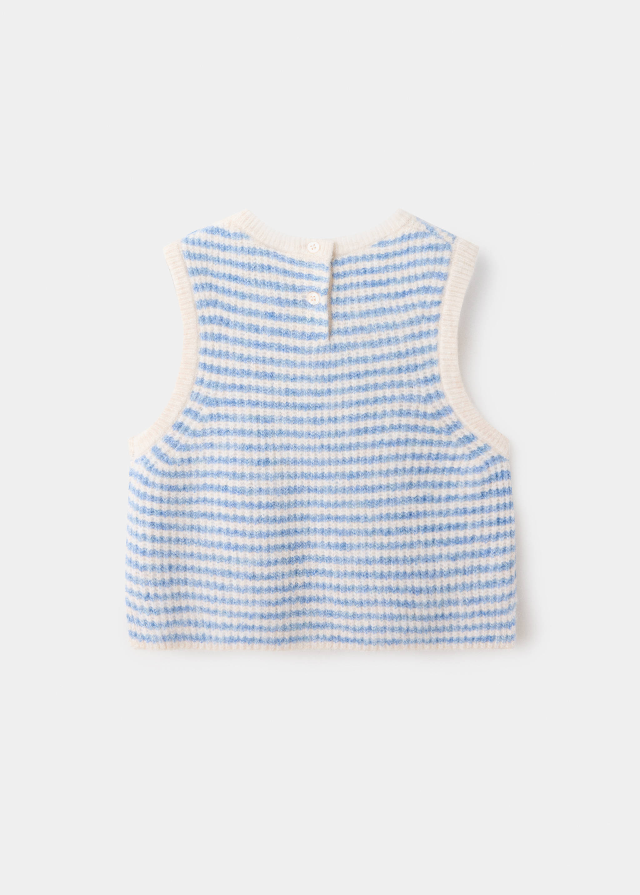 Striped knitted gilet - Reverse of the article