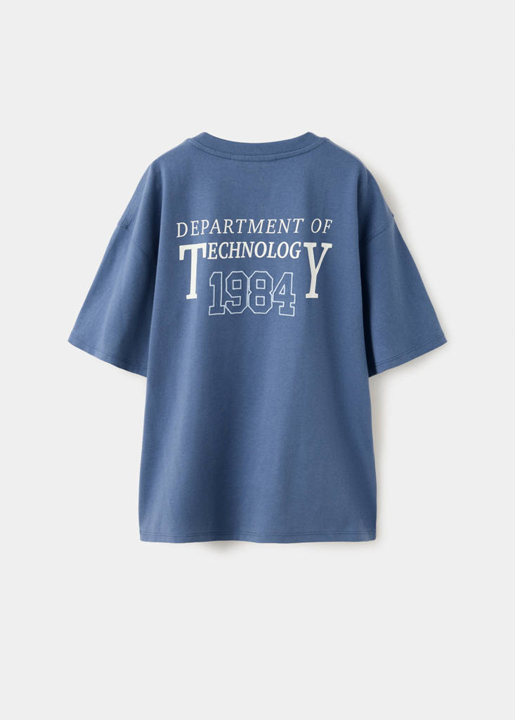 Printed oversize t-shirt — Blue