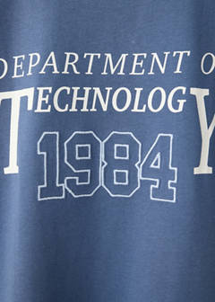 Printed oversize t-shirt — Blue 4