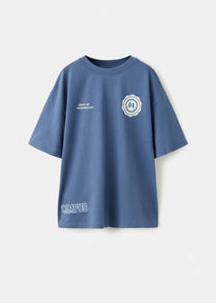 Printed oversize t-shirt — Blue 1
