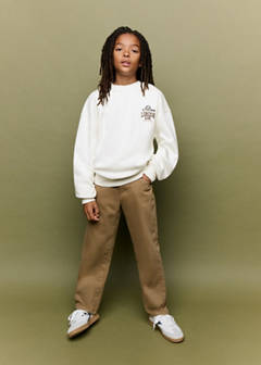 Printed cotton sweatshirt — Ecru 2
