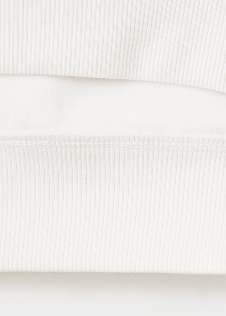 Printed cotton sweatshirt — Ecru