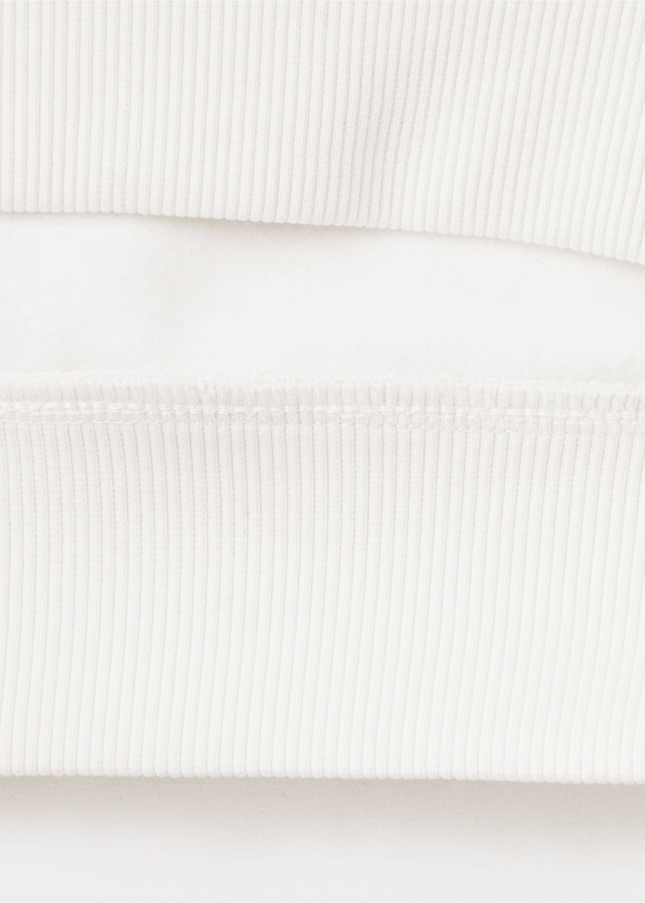 Printed cotton sweatshirt - Details of the article 8, Ecru. Ref: 37065164-00.