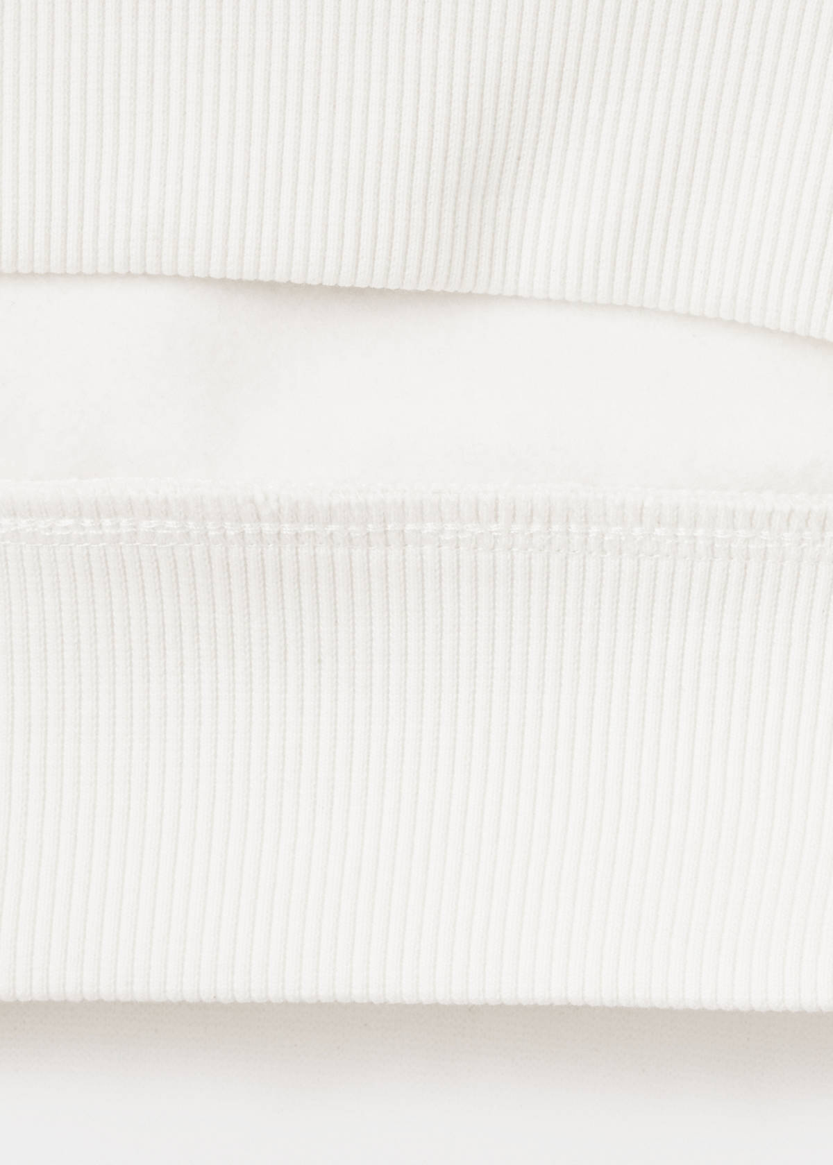 Printed cotton sweatshirt — Ecru