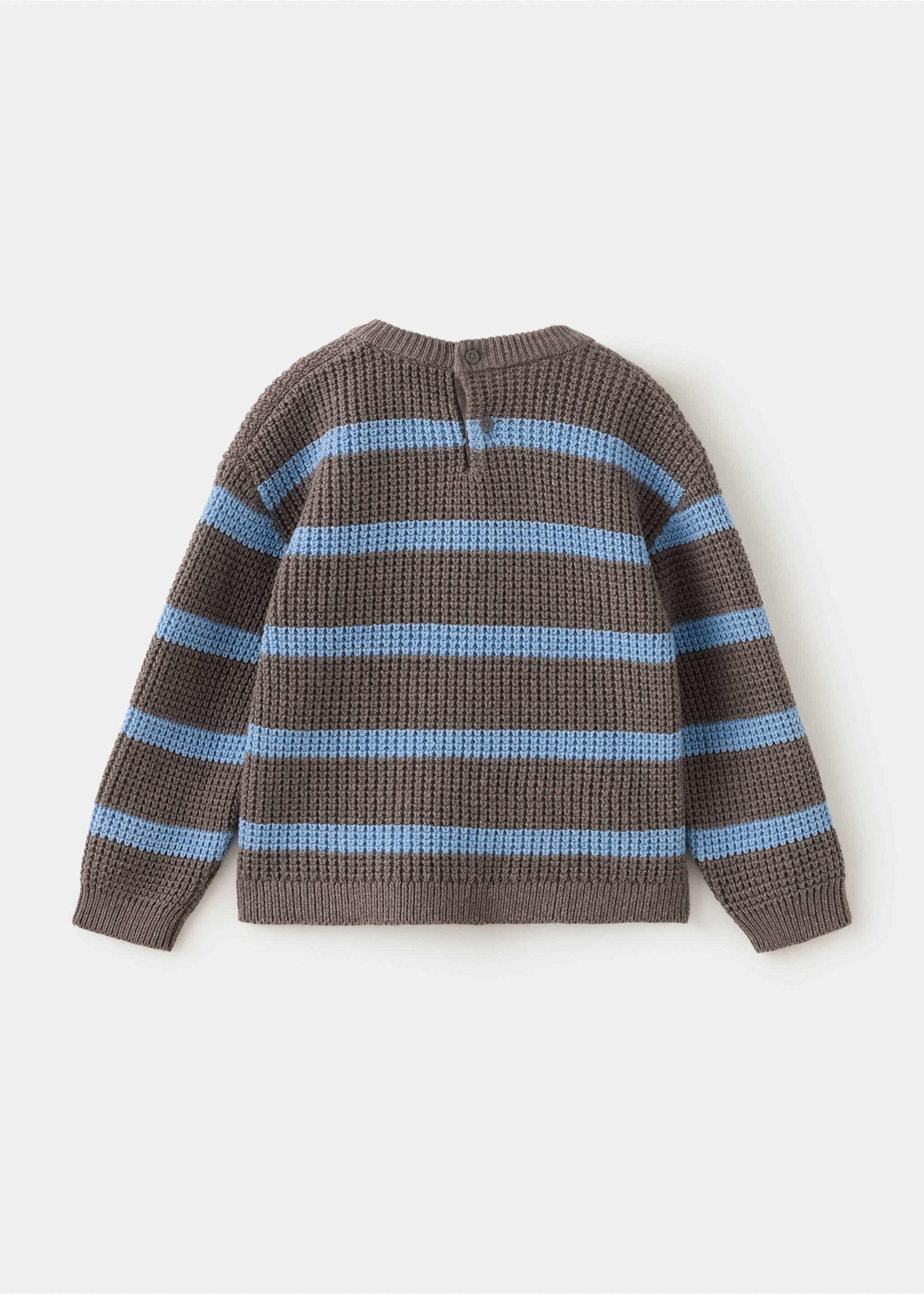 Knit striped sweater - Reverse of the article, Coffee. Ref: 37065166-00.