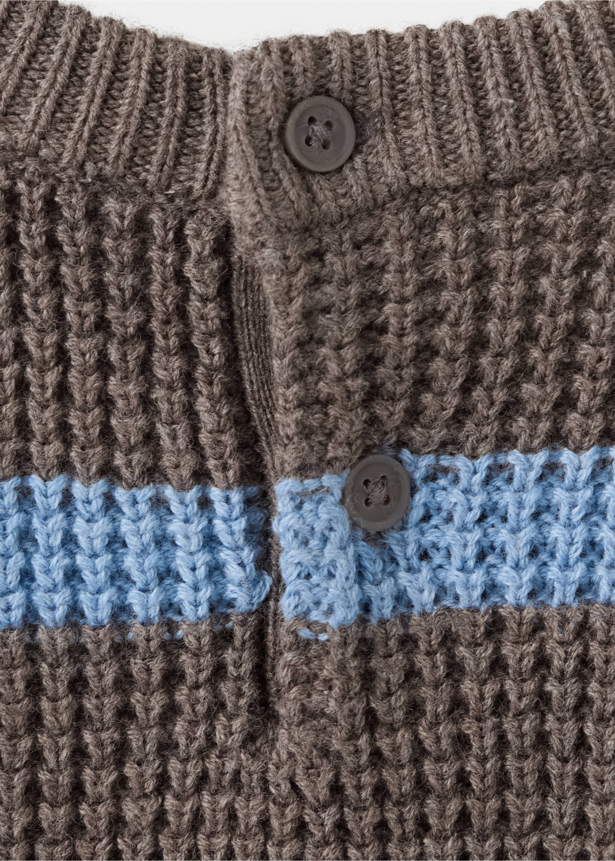 Knit striped sweater - Details of the article 0, Coffee. Ref: 37065166-00.