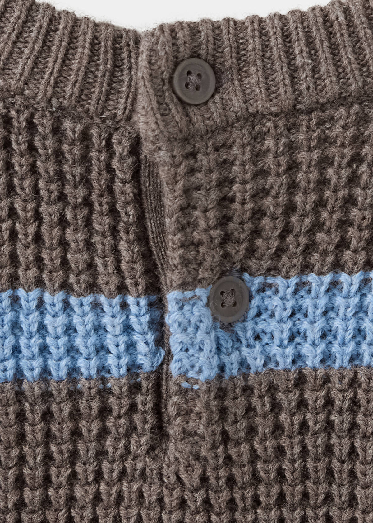 Knit striped sweater — Coffee