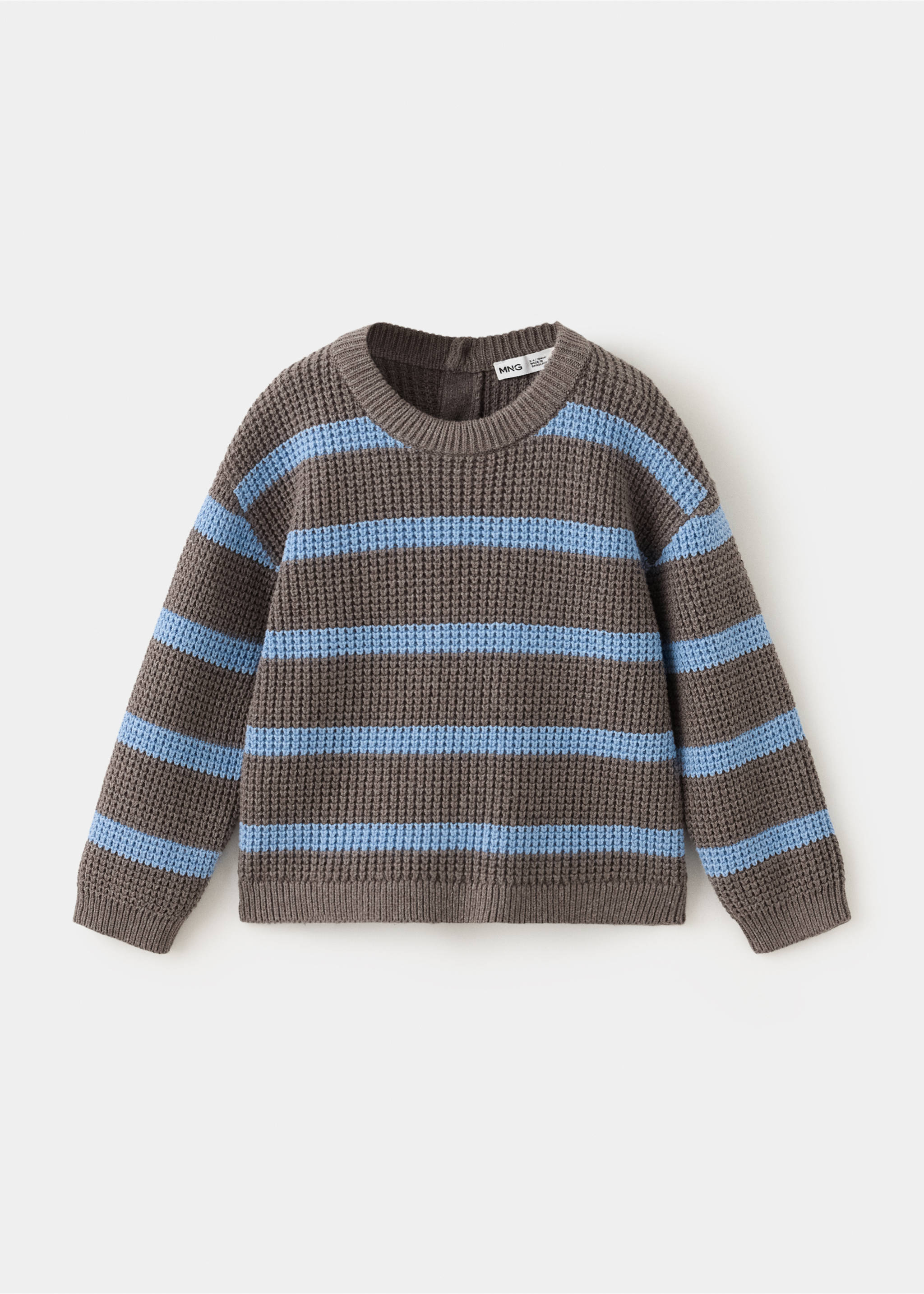 Knit striped sweater - Article without model, Coffee. Ref: 37065166-00.