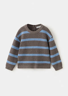 Knit striped sweater — Coffee 2