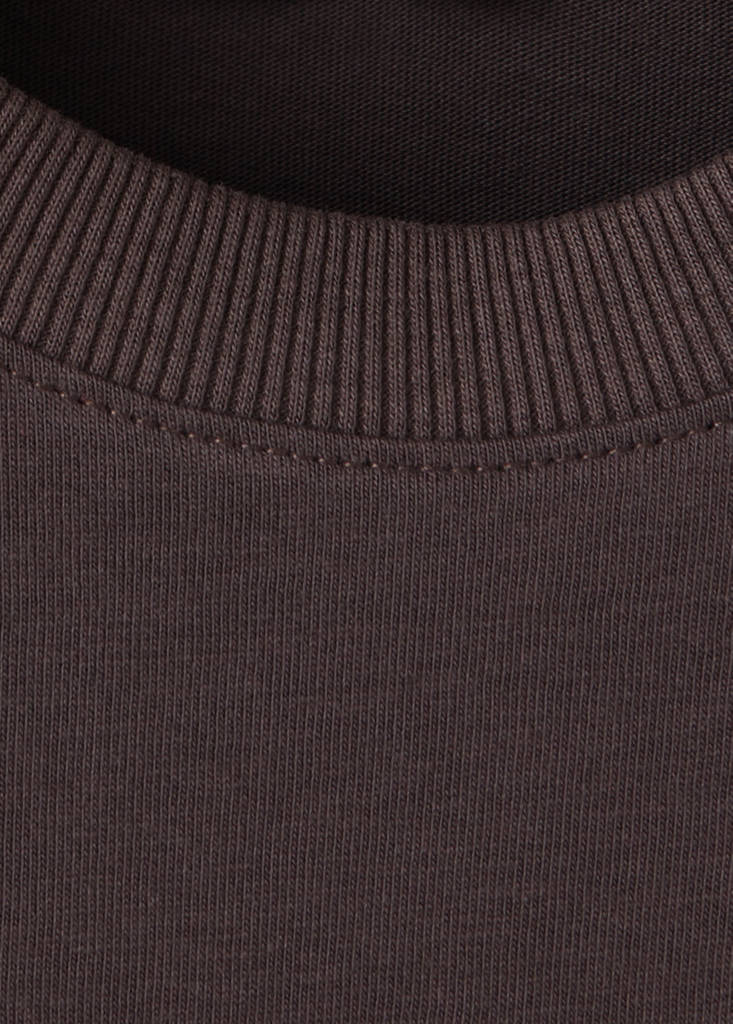 Oversized T-shirt with print detail — Chocolate