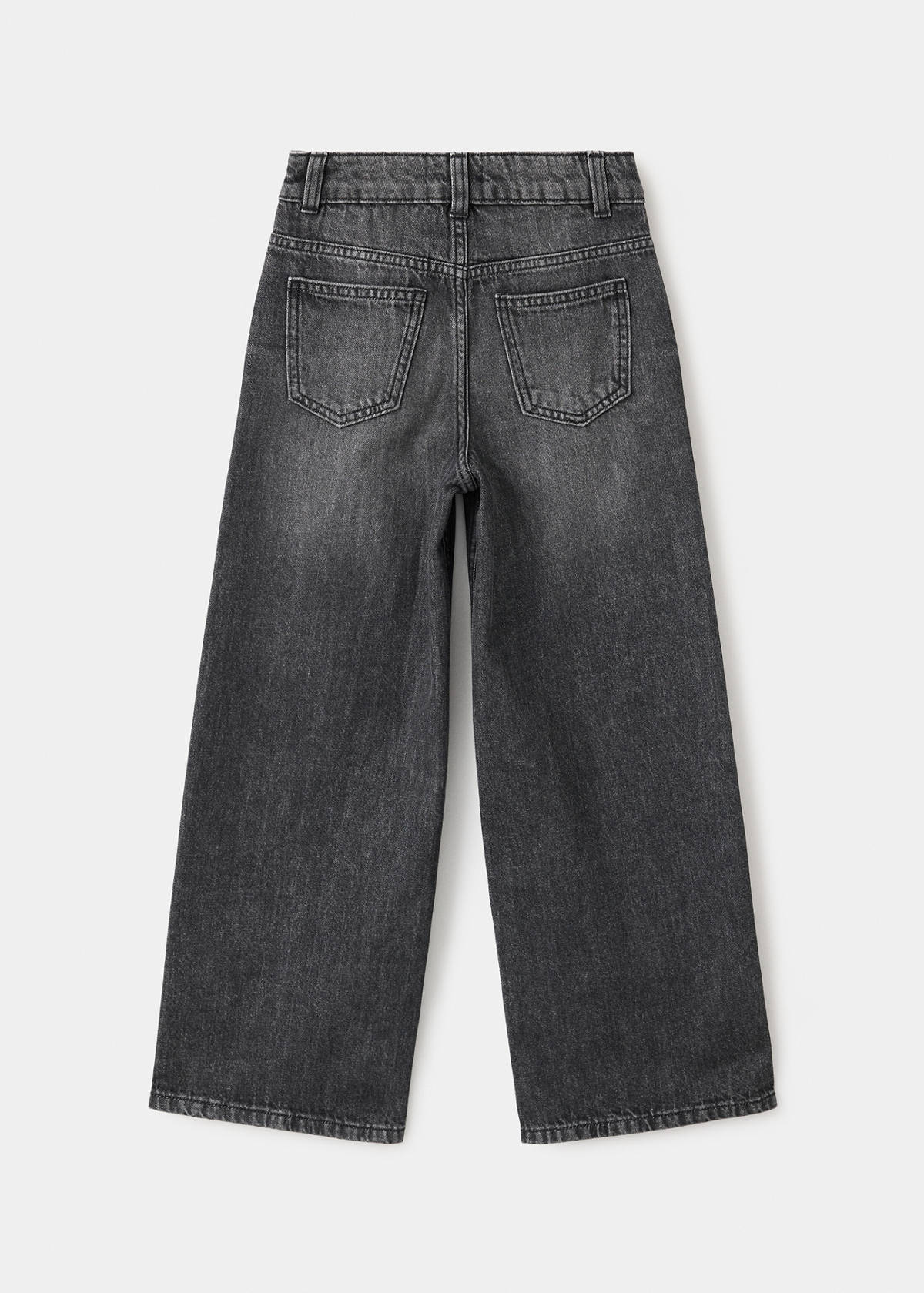 Wide leg studded jeans — Denim Grey