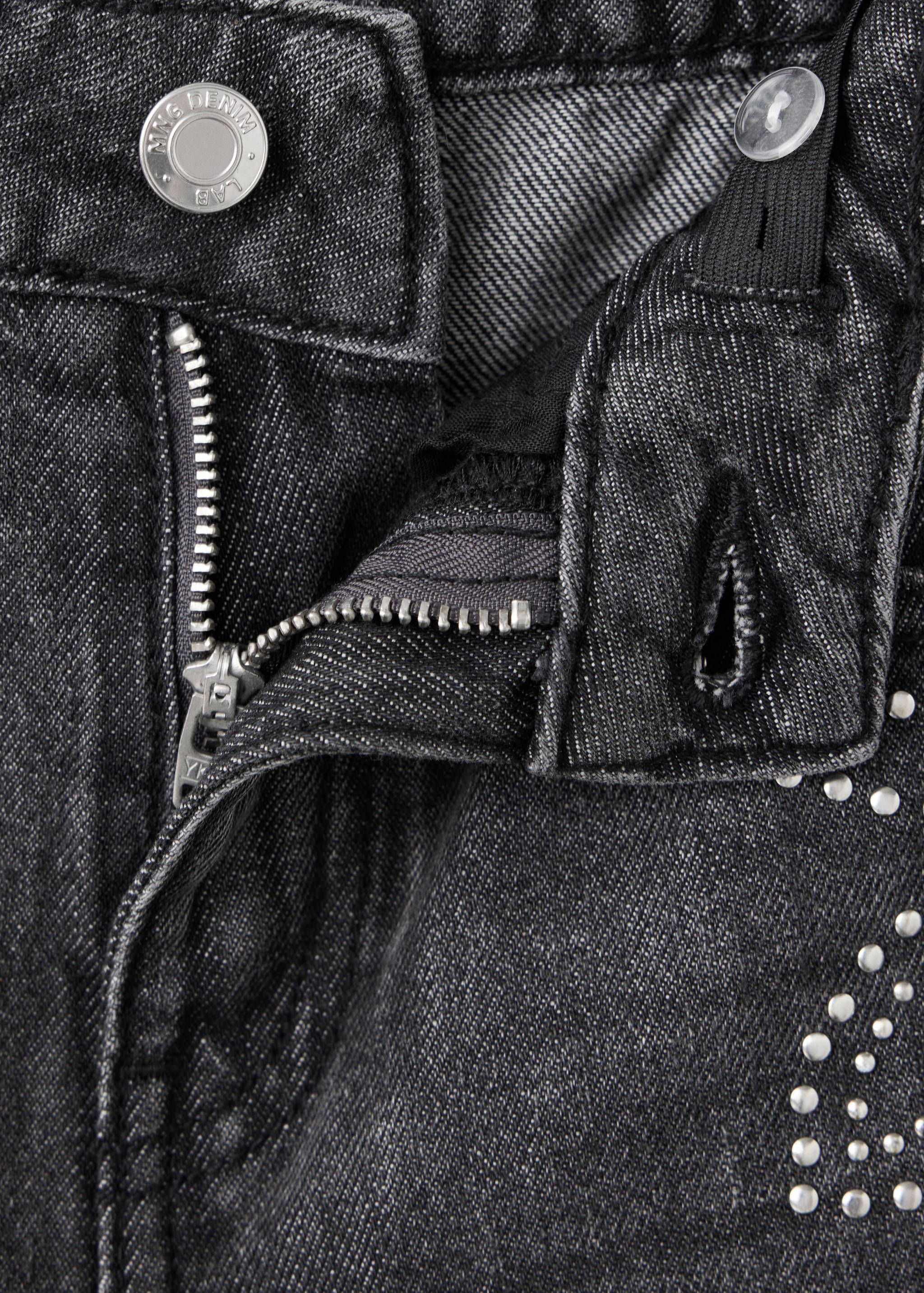 Wide leg studded jeans - Details of the article 8
