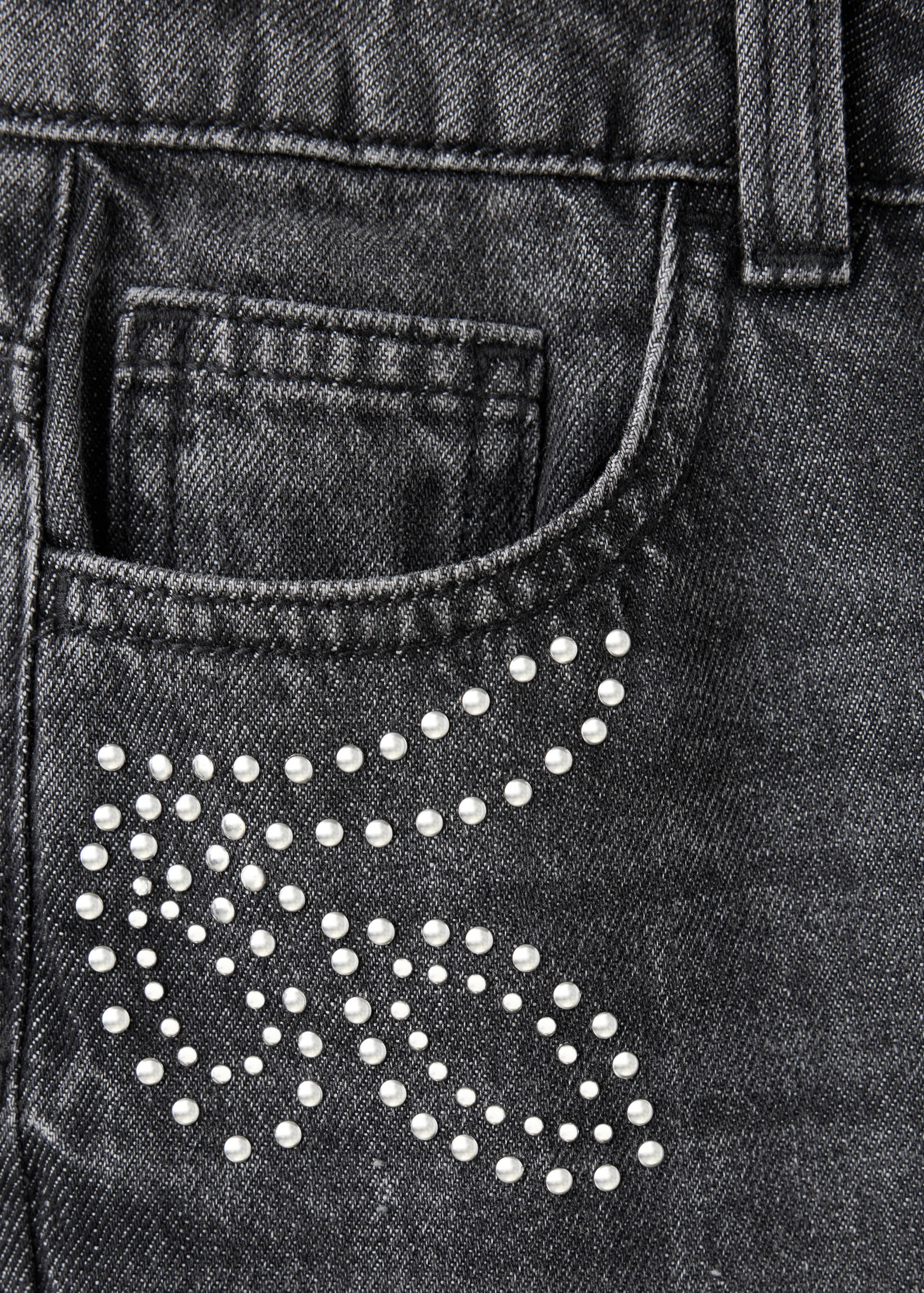 Wide leg studded jeans - Details of the article 0