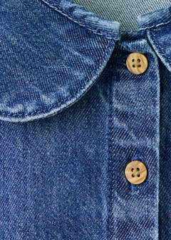 Embroidered denim blouse — Medium Blue 5