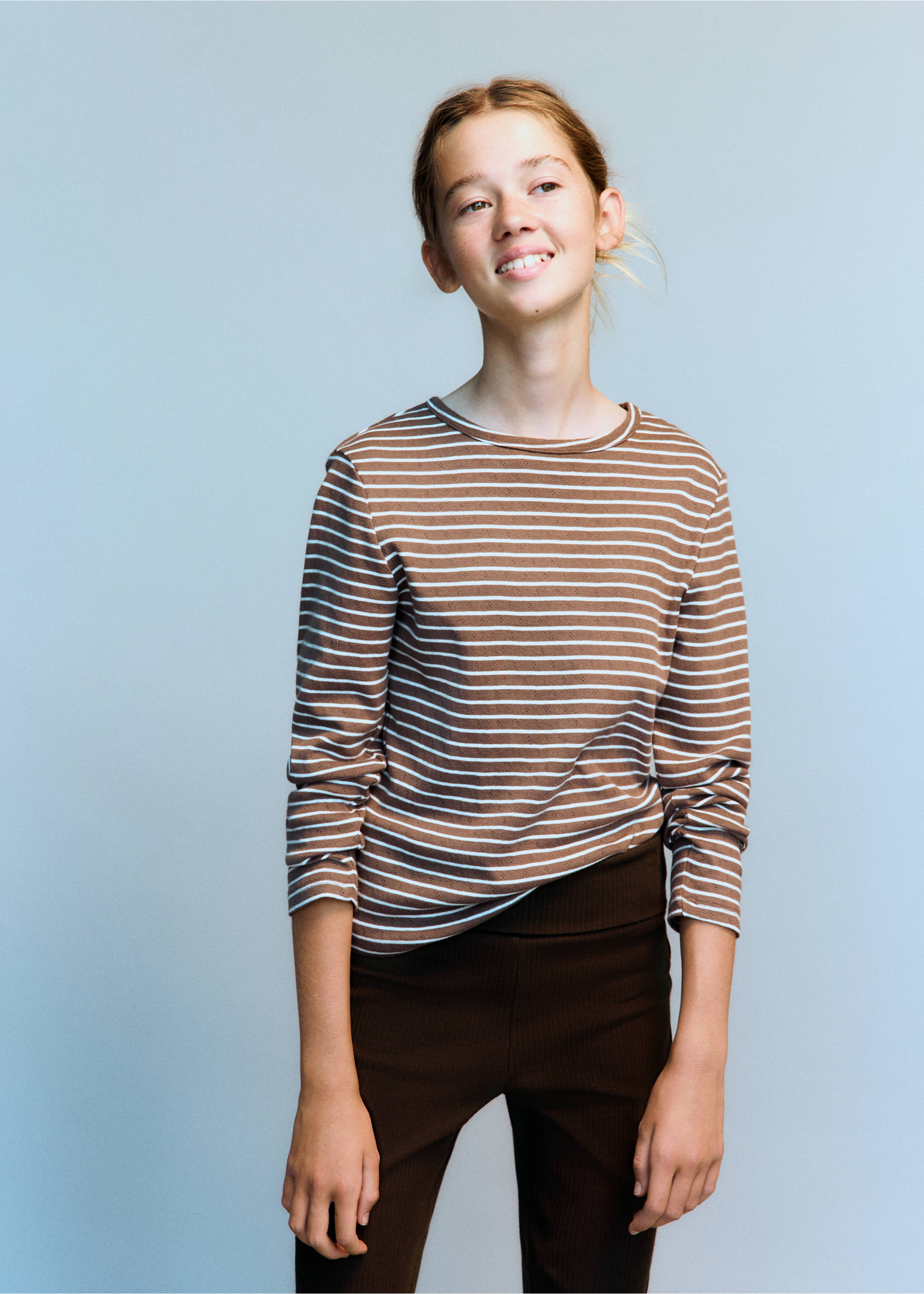 Leggings taille retournée - Plan moyen, Marron. Ref: 37065172-00.