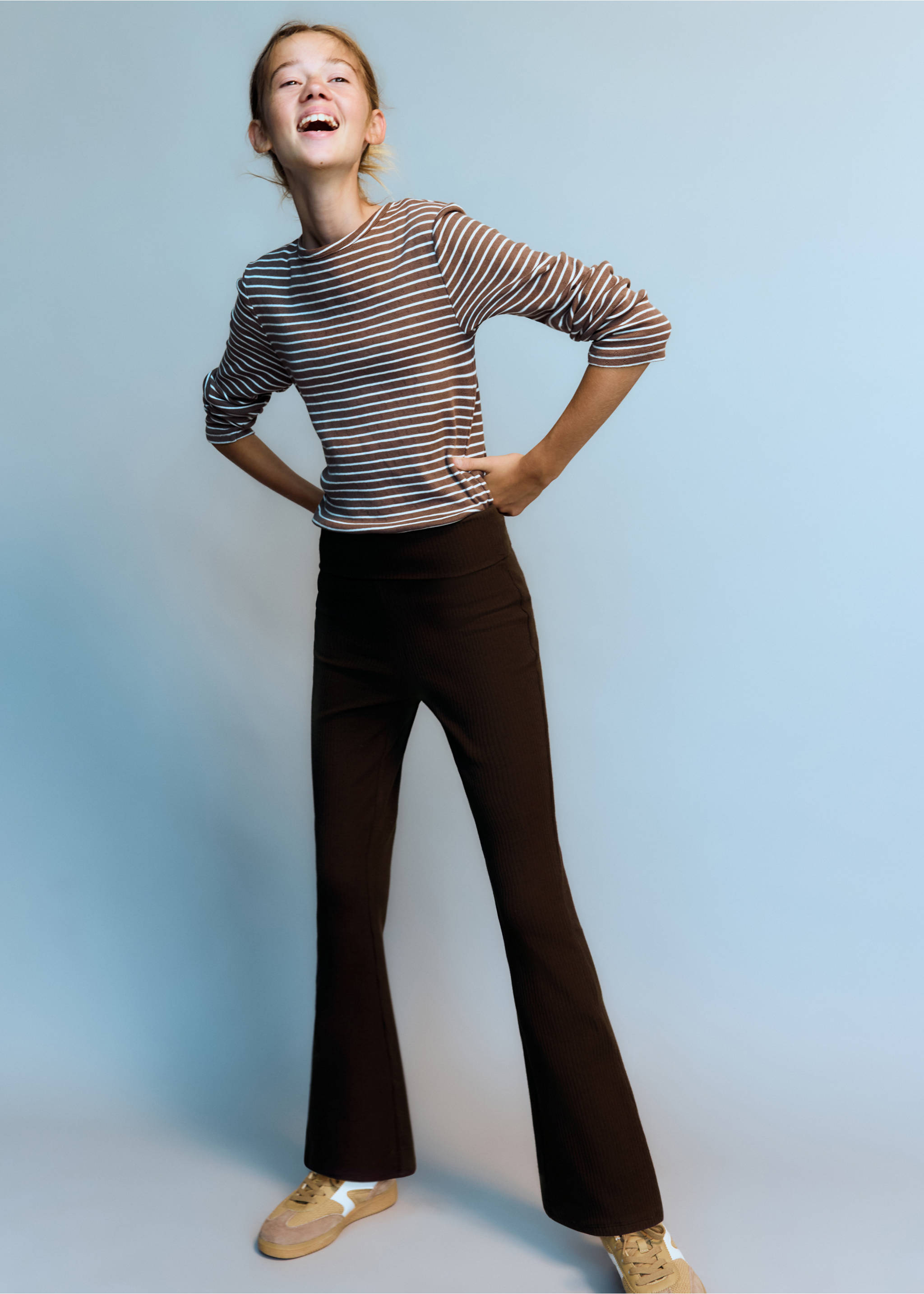 Leggings taille retournée - Détail de l'article 1, Marron. Ref: 37065172-00.