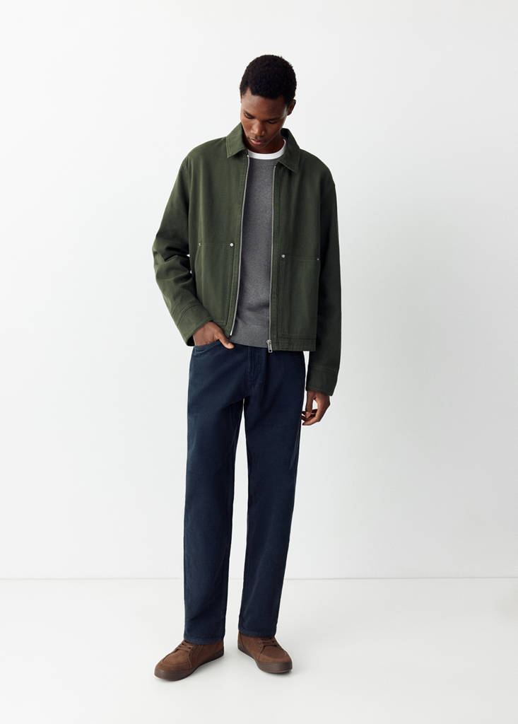 Pockets denim jacket — Khaki