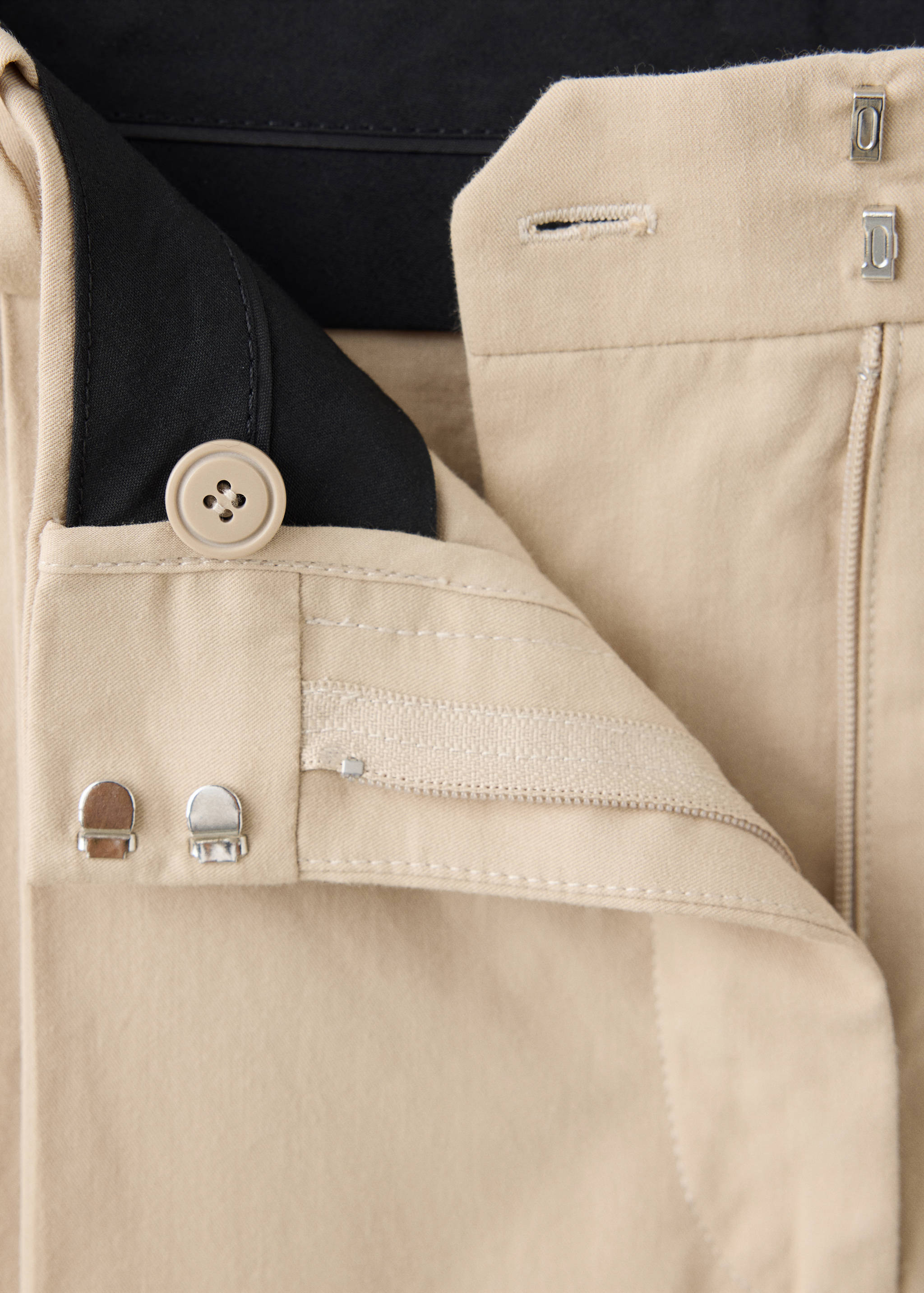 Straight-leg cotton pleated trousers - Details of the article 8
