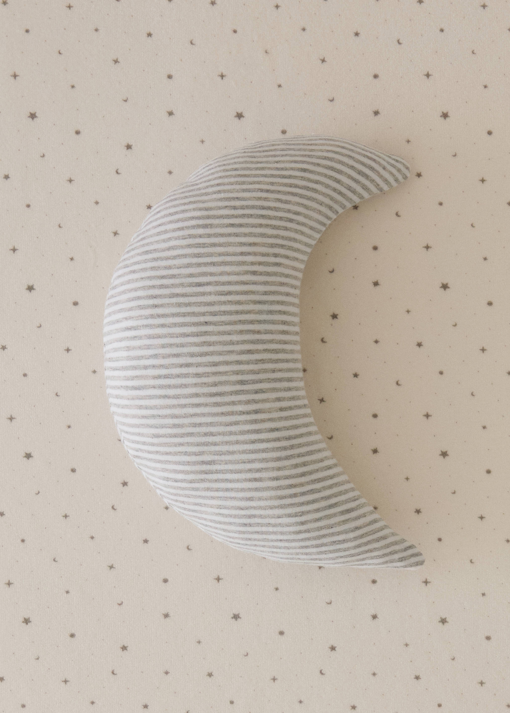 Hochet bébé en forme de lune à rayures - Plan général