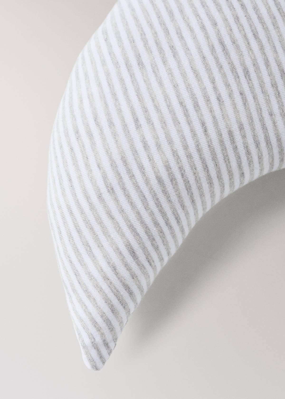 Striped moon baby rattle — Medium Grey
