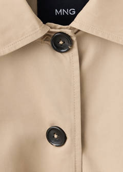 Trench cape with buttons — Beige 7