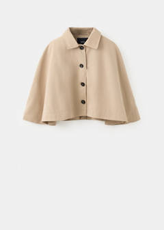 Trench cape with buttons — Beige 6