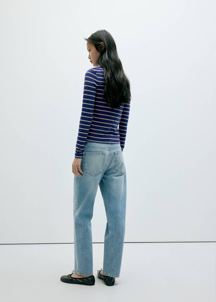 Long-sleeved striped t-shirt — Blue