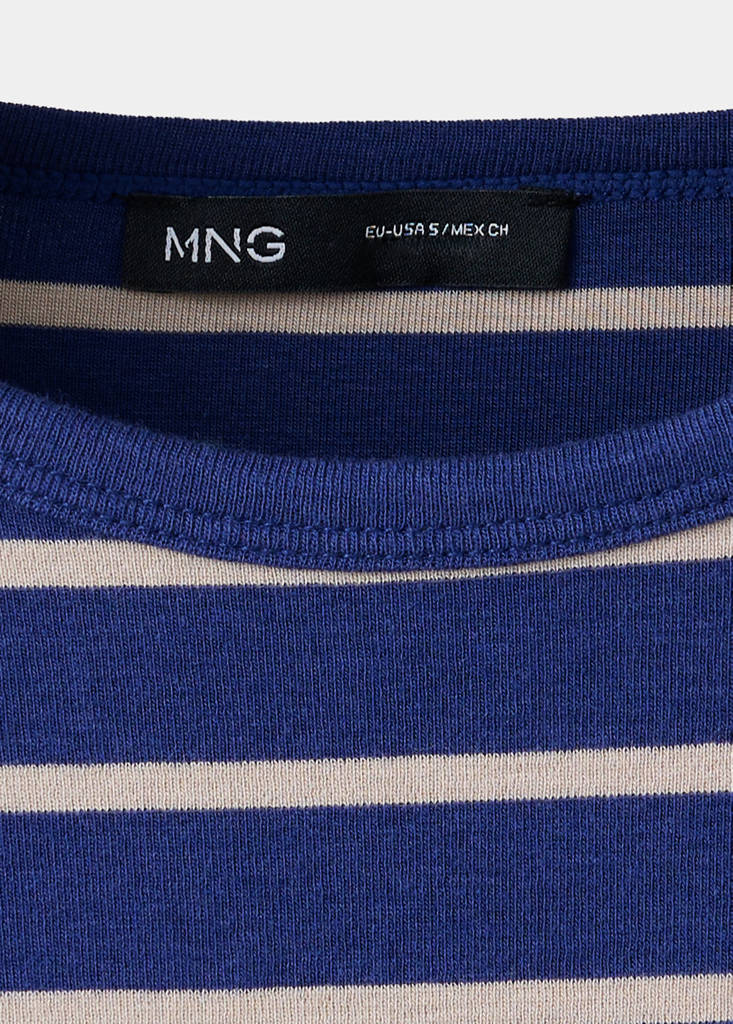 Long-sleeved striped t-shirt — Blue