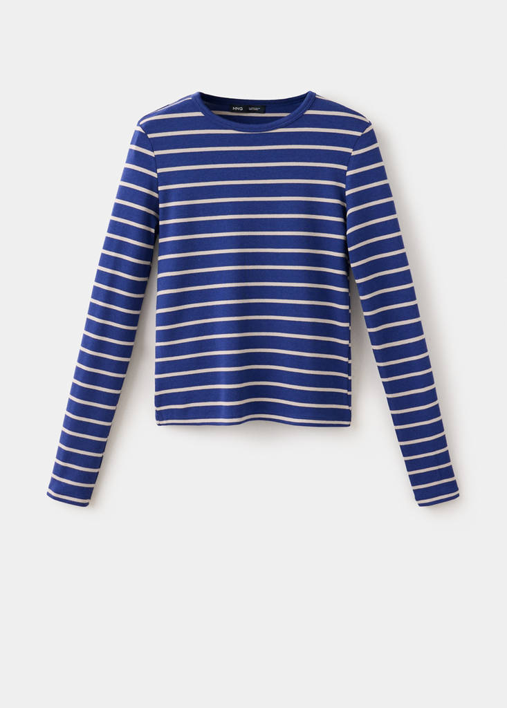 Long-sleeved striped t-shirt — Blue