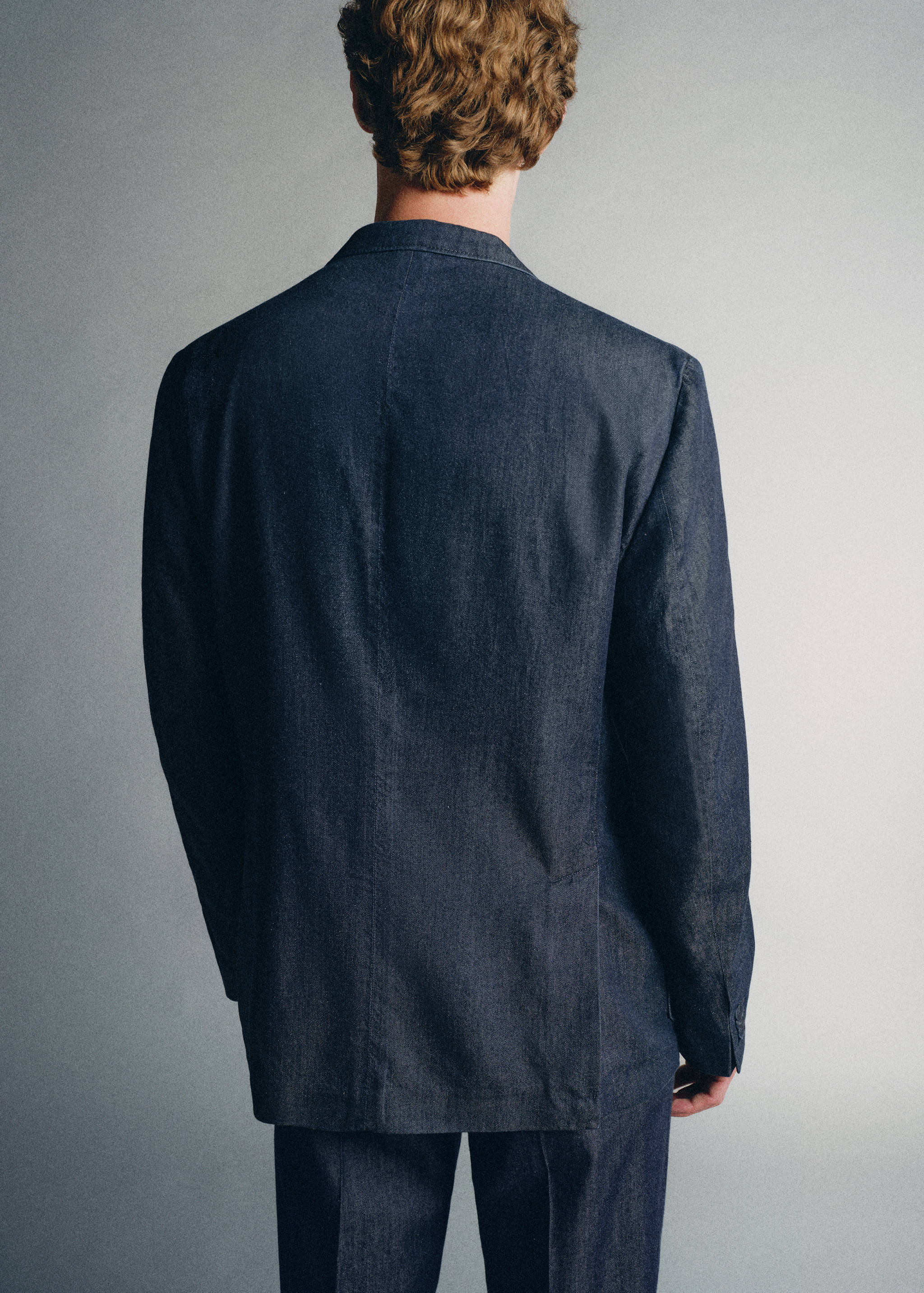 Lyocell cotton Western-style blazer, made in Italy - Reverse of the article