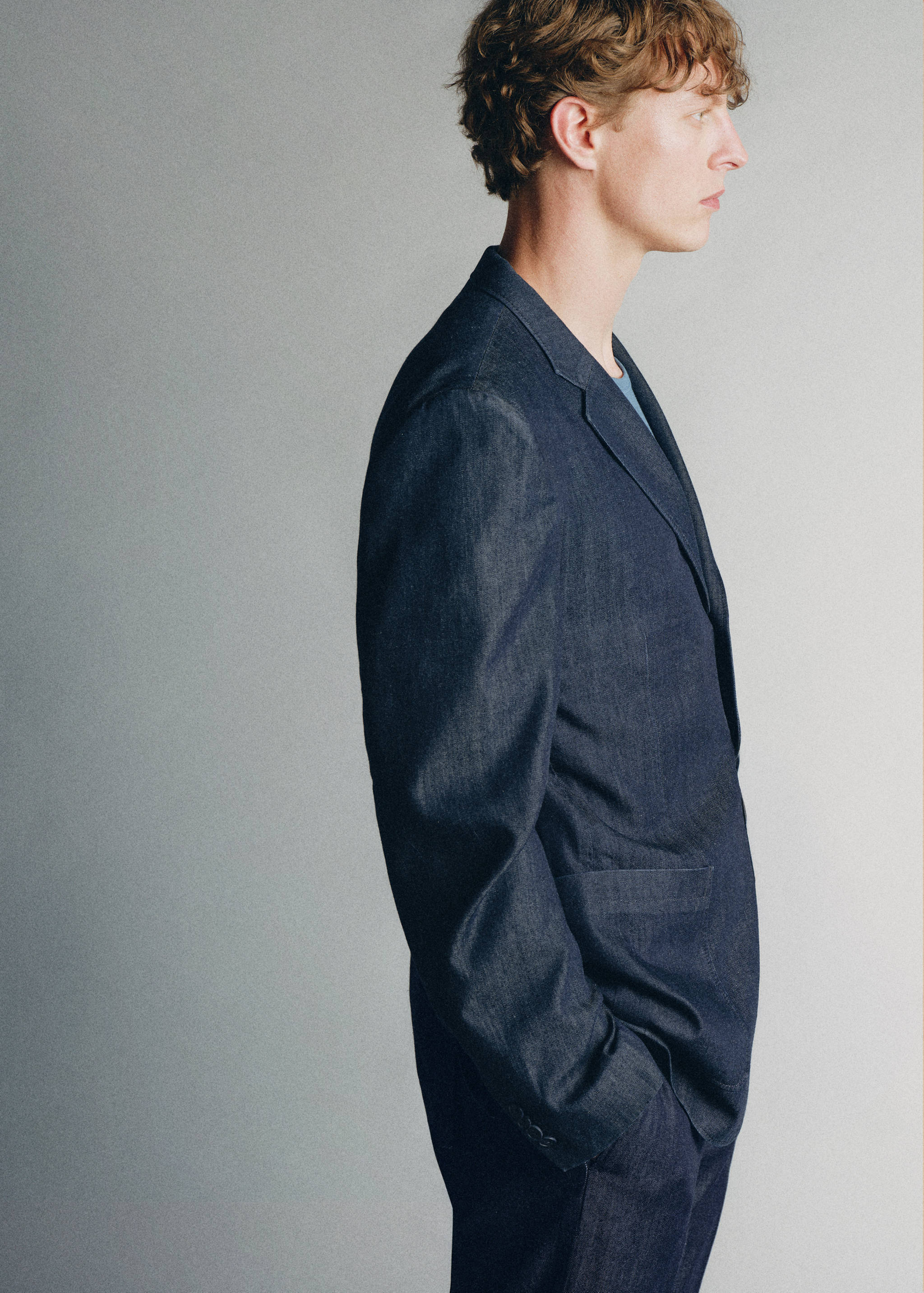 Lyocell cotton Western-style blazer, made in Italy - Details of the article 2