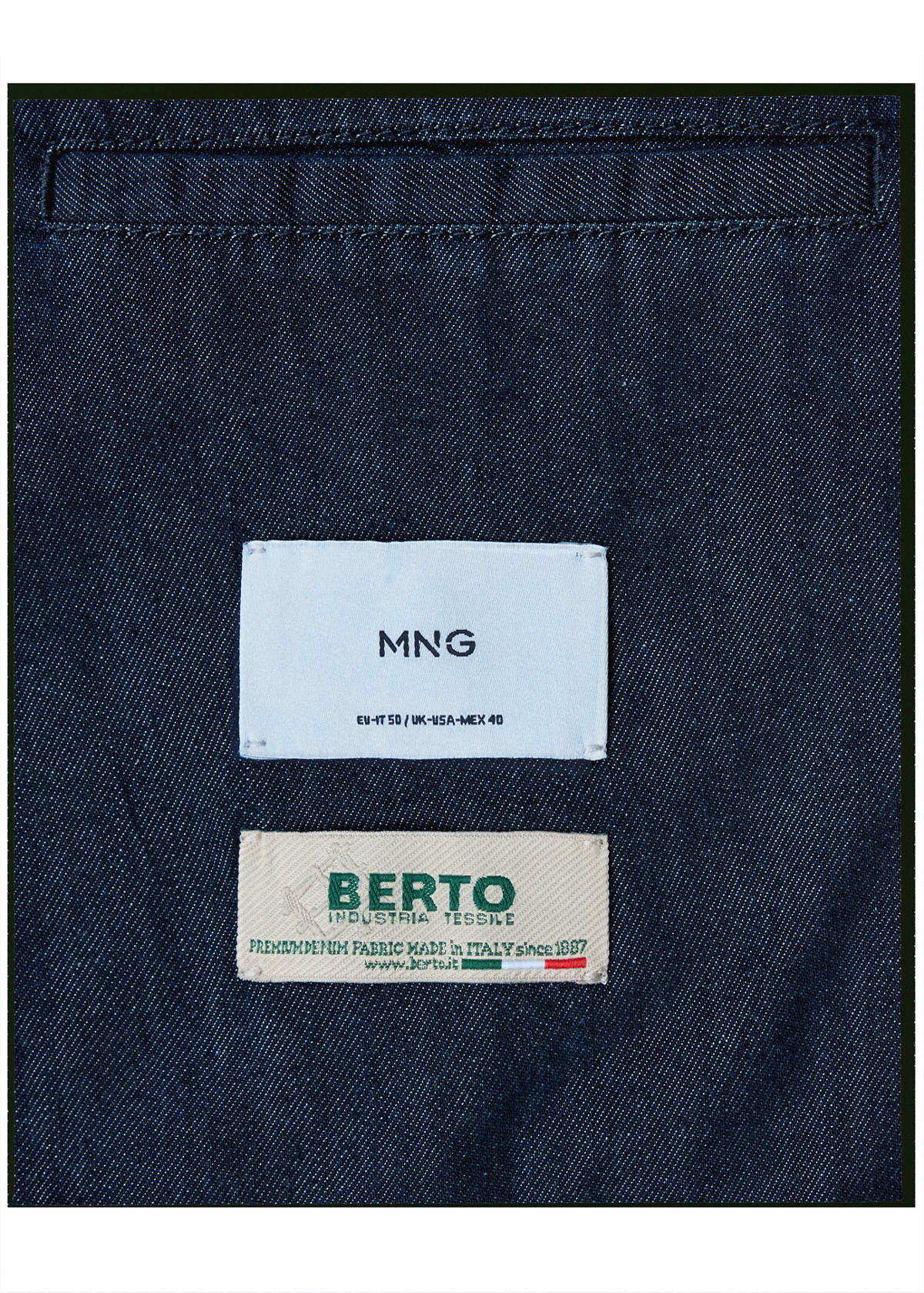 Italian cotton denim blazer — Indigo Blue