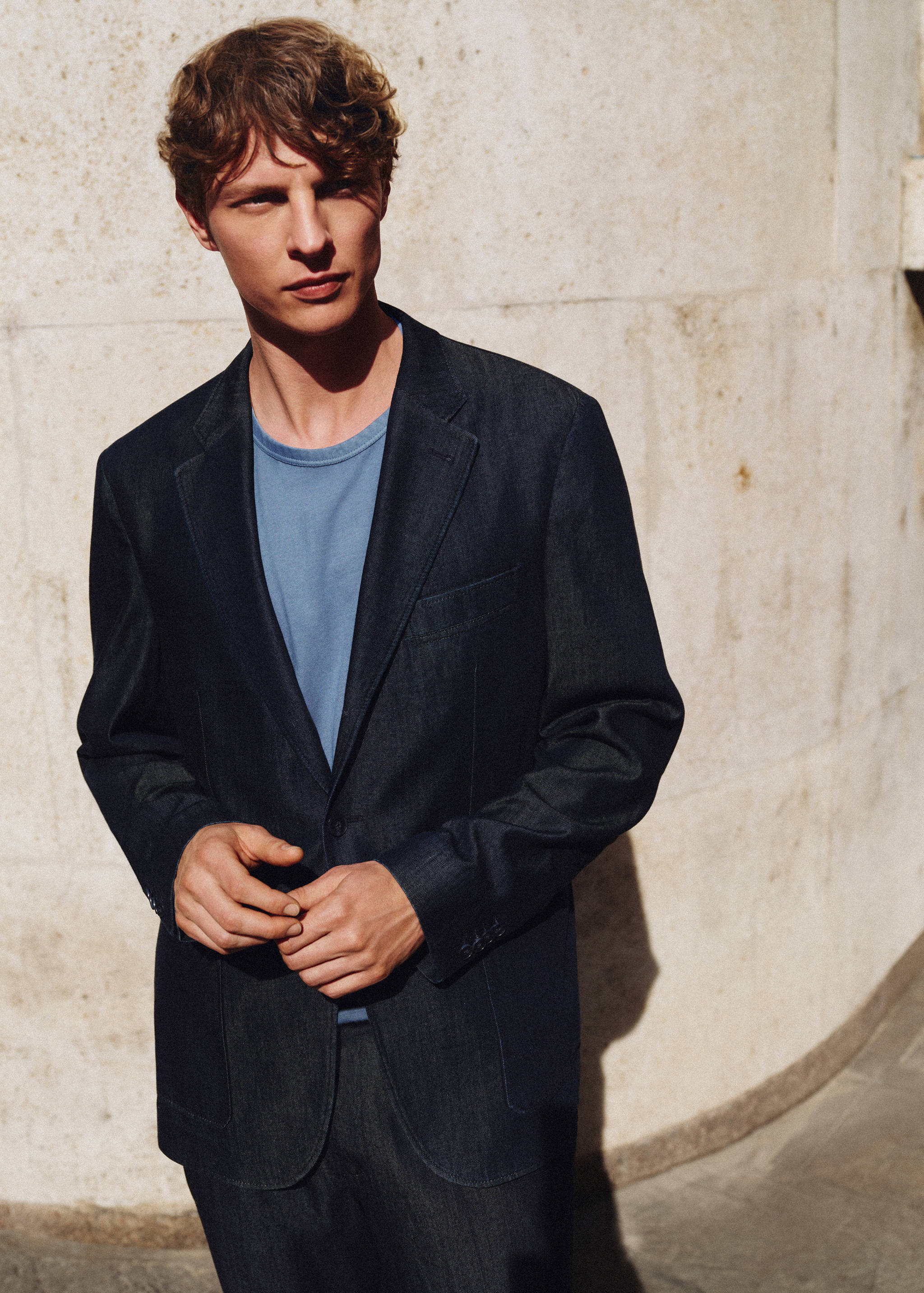 Lyocell cotton Western-style blazer, made in Italy - Details of the article 5