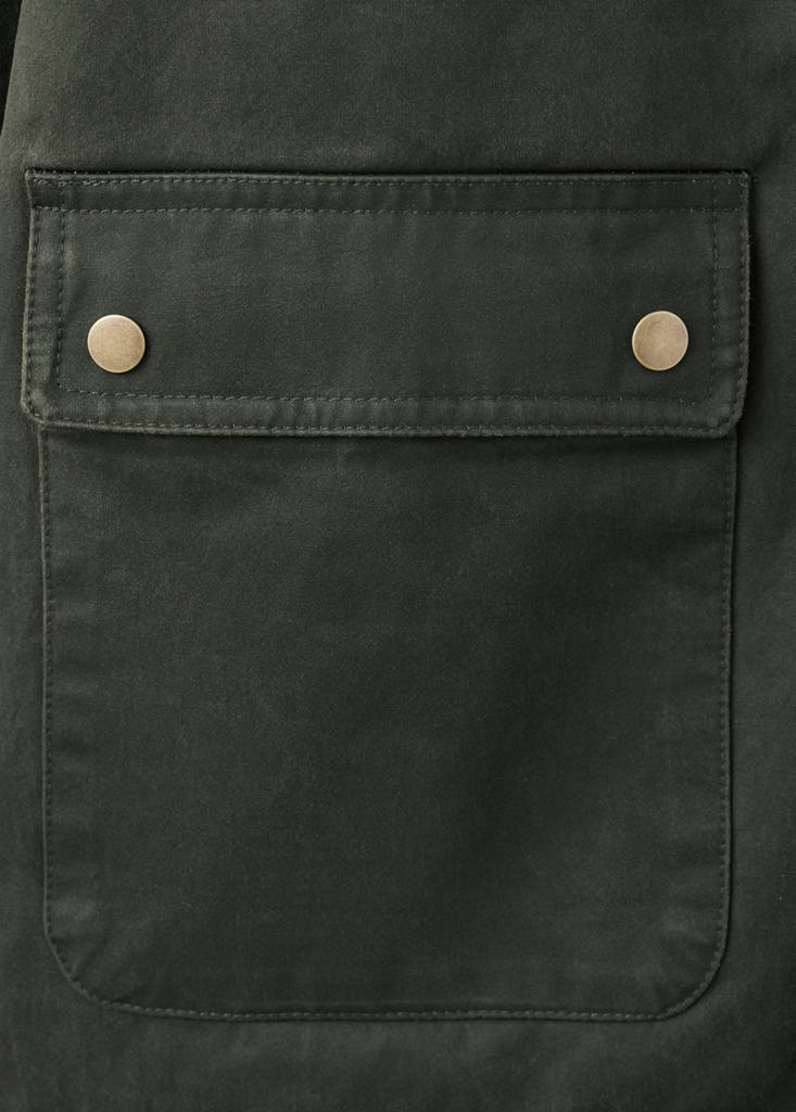 Parka with contrasting collar — Khaki
