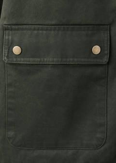 Parka with contrasting collar — Khaki 8