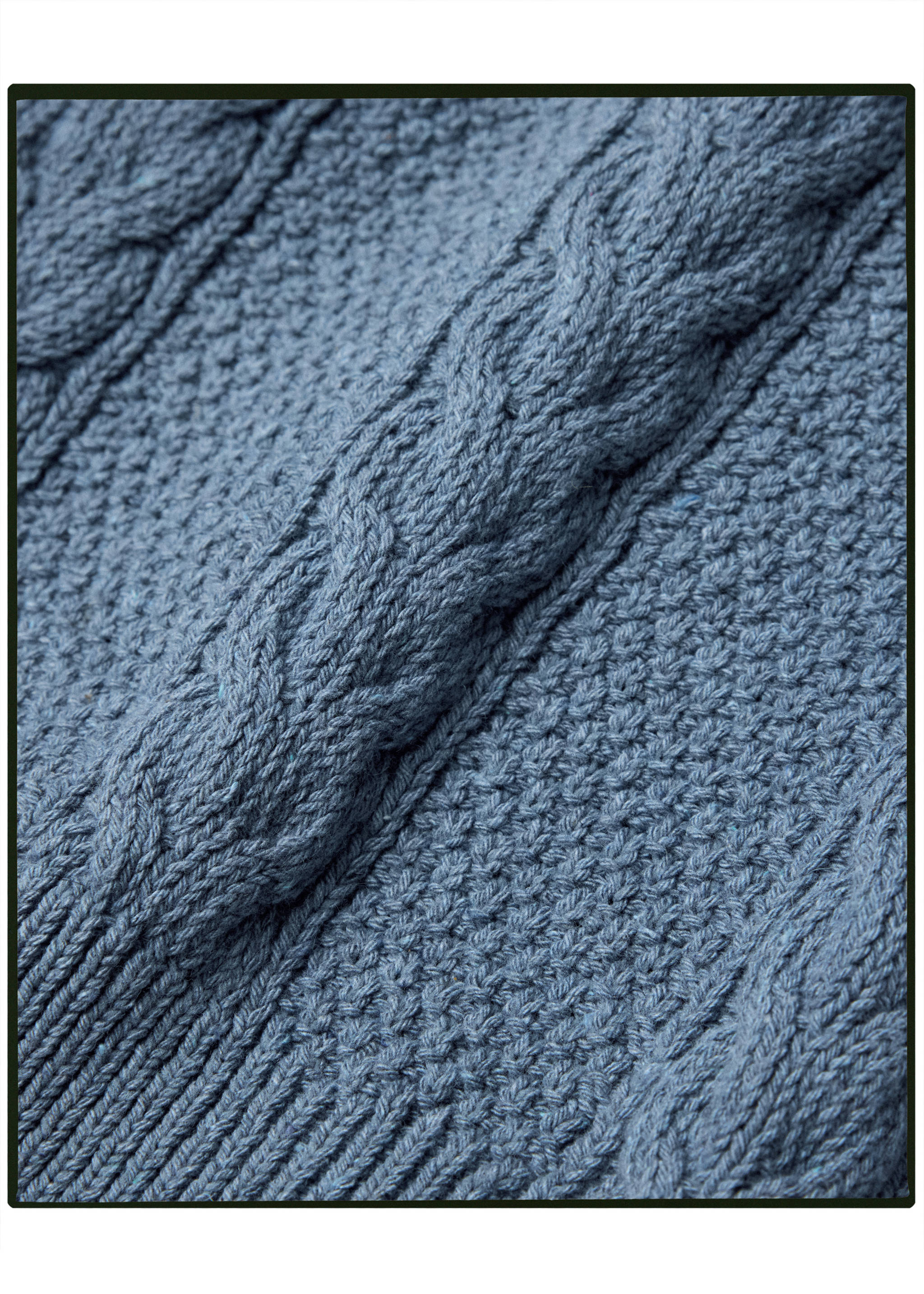 Jersey 100% algodón punto trenzado - Detalle del artículo 0, Azul porcelana. Ref: 37065840-00.