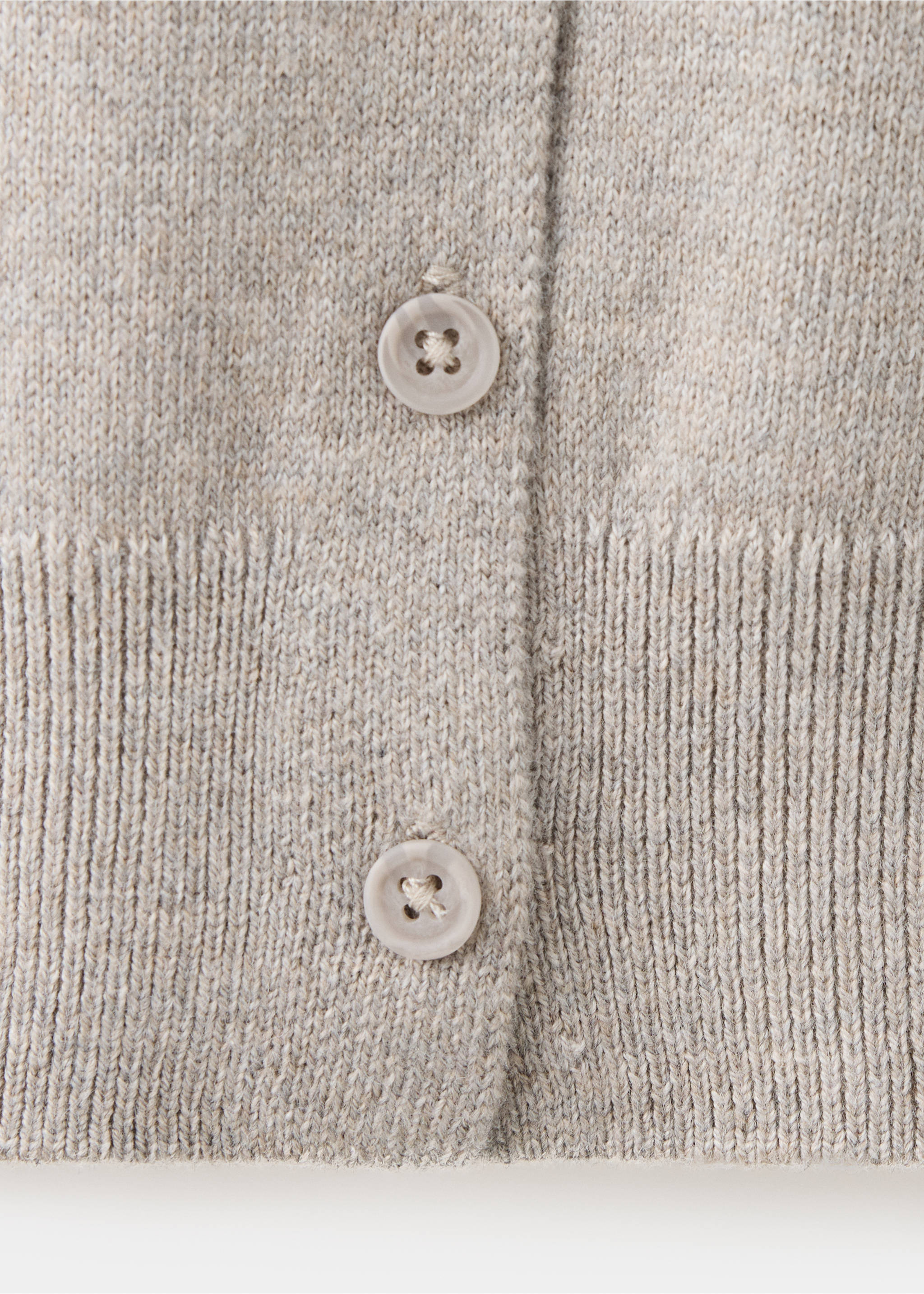 Perkins-collar button-up cardigan - Details of the article 0, Medium Brown. Ref: 37065842-00.