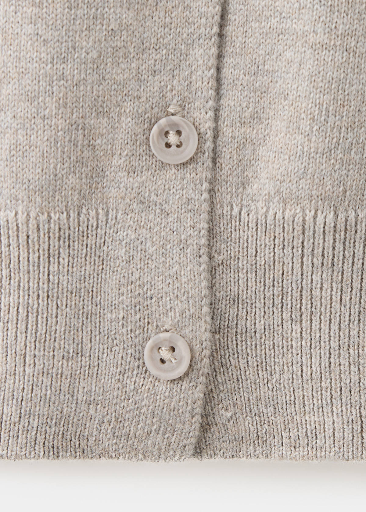 Perkins-neck cardigan with buttons — Medium Brown