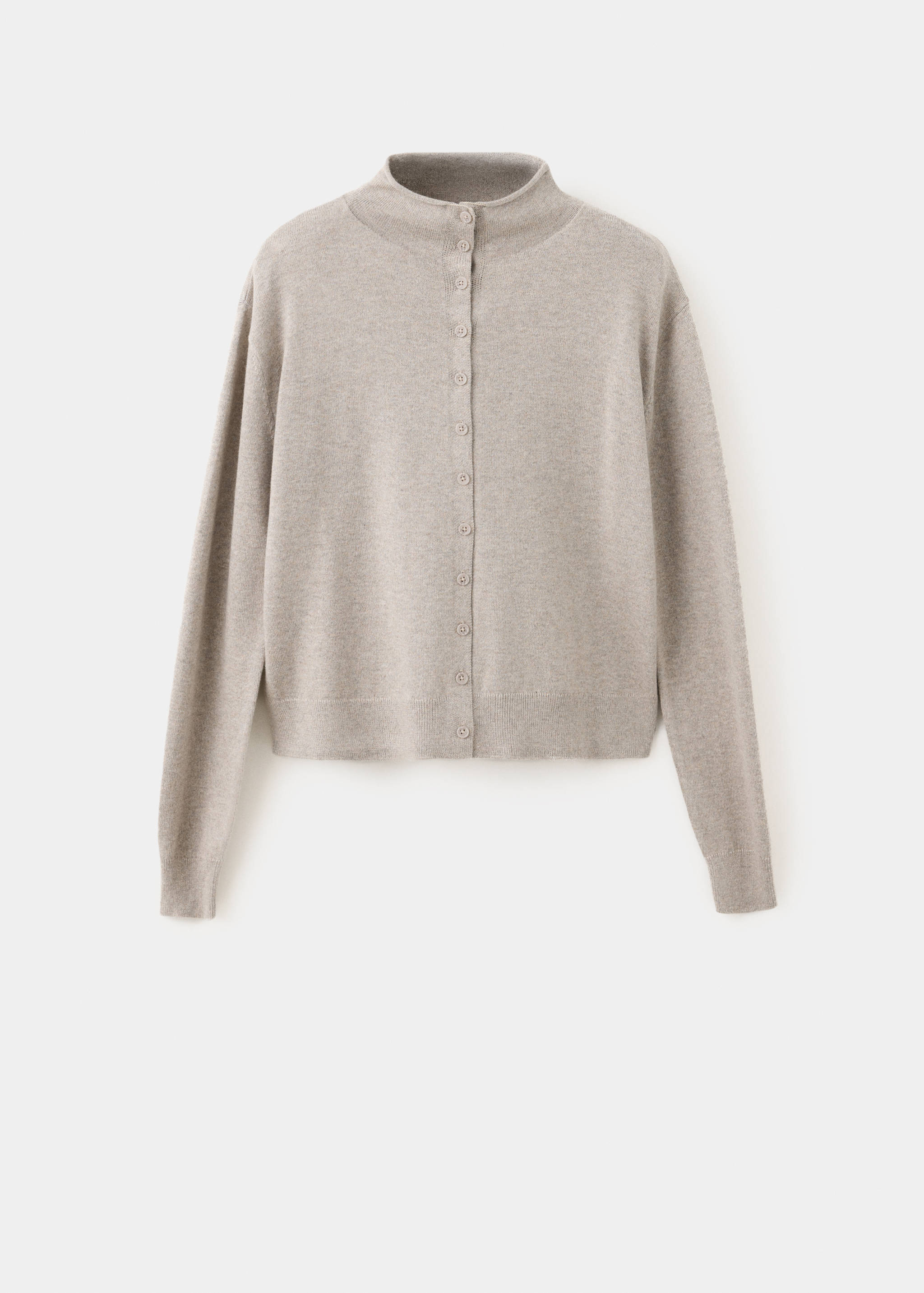 Perkins-collar button-up cardigan - Article without model
