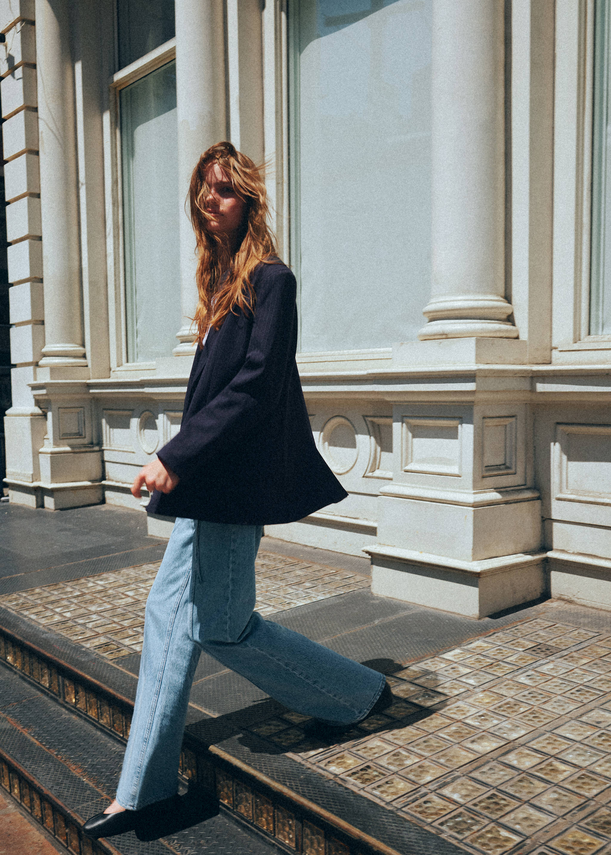 Blazer fines rayures - Plan moyen