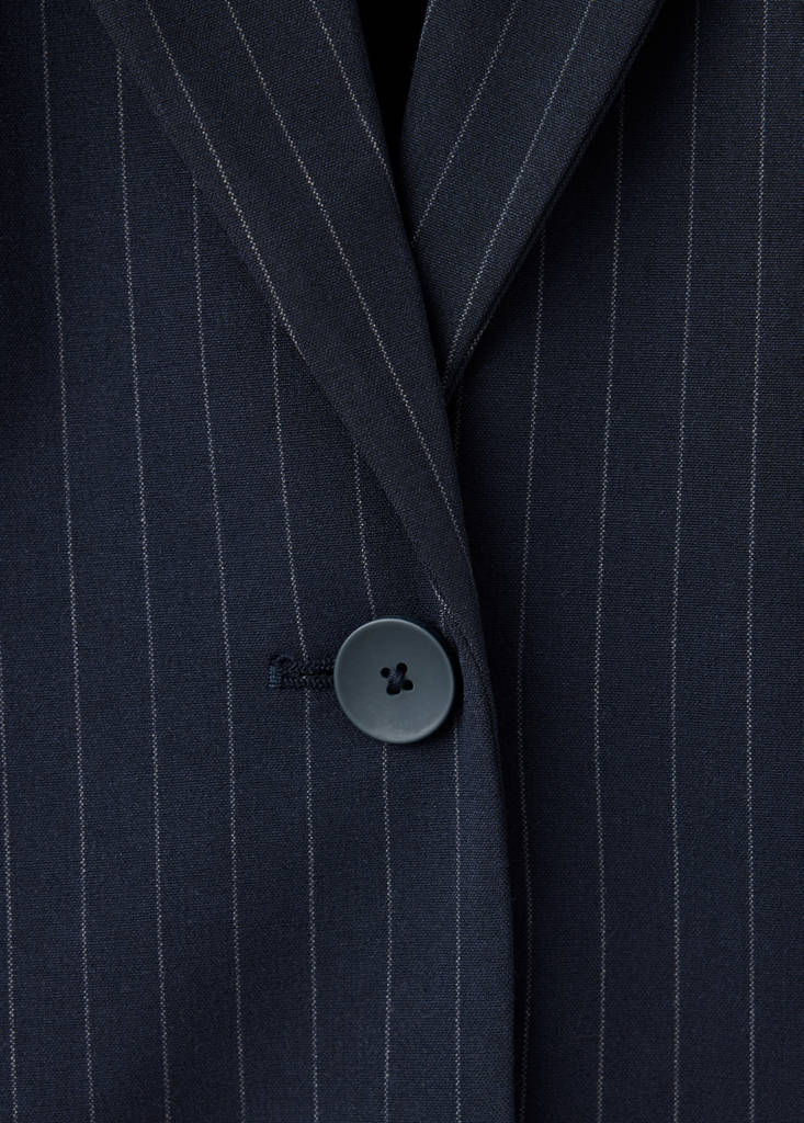 Pinstripe blazer — Navy