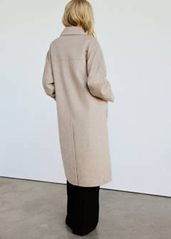 Handmade oversized wool coat — Medium Brown 3