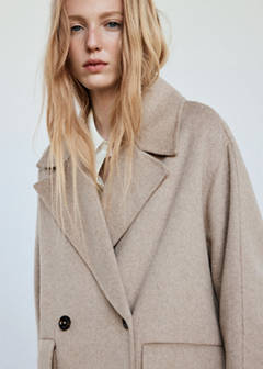 Handmade oversized wool coat — Medium Brown 4