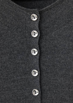 Fine-knit waistcoat with buttons — Charcoal 6