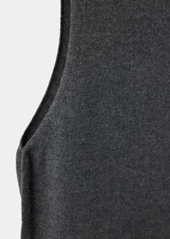Fine-knit waistcoat with buttons — Charcoal 7