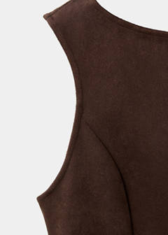 Top with suede belt — Brown 6