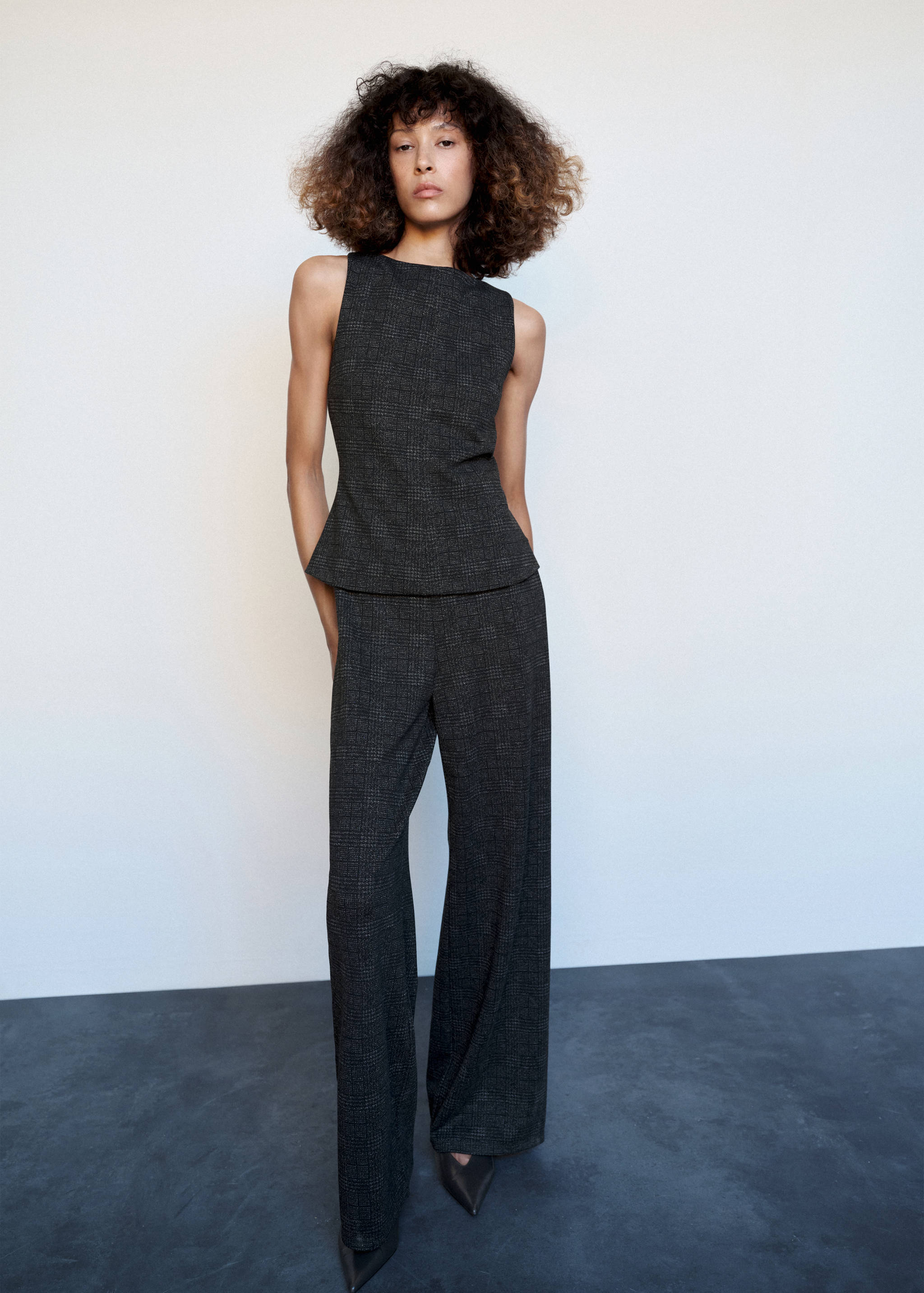 Checked combined jumpsuit - General plane