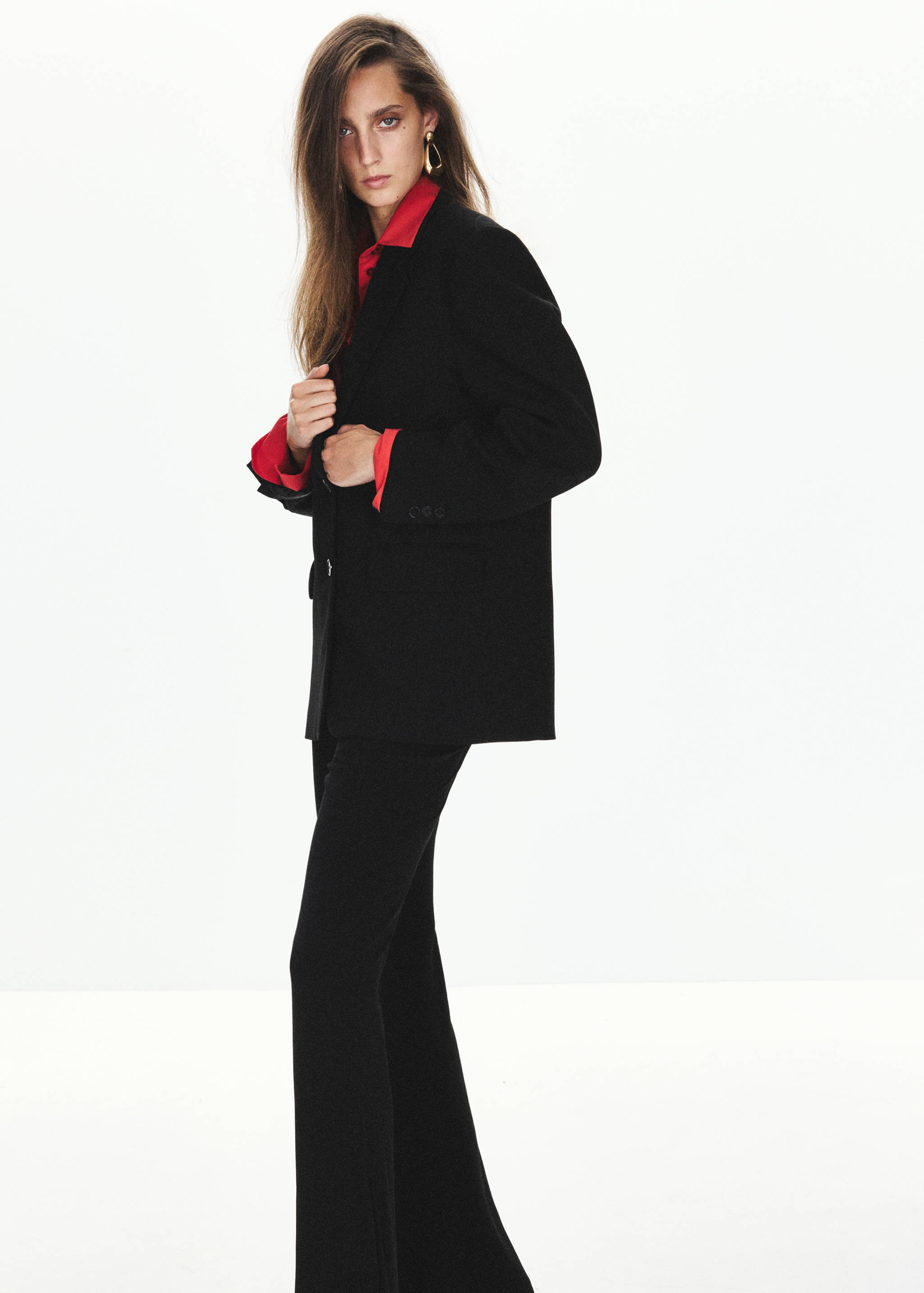 Blazer droit avec poches à rabat - Détail de l'article 1
