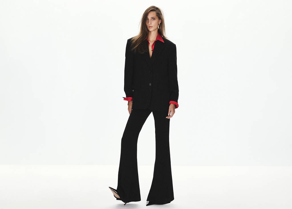 Straight blazer with flap pockets - thumbnail 7